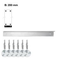 V&aelig;gkit til montering af skabs bredde 200mm