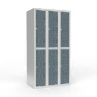 Skoleskab 3x300 Lige tag 2 rum i h&oslash;jden VirrVarr Black laminatd&oslash;r Greb for h&aelig;ngel&aring;s