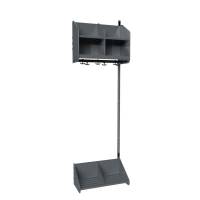 BST Kombination A, P&aring;bygningssektion 2 pladser B 600 mm, m&oslash;rk gr&aring;