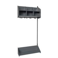 BST Kombination B,  P&aring;bygningssektion 3 pladser B 900 mm, m&oslash;rk gr&aring;