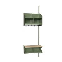 BST Kombination C,  P&aring;bygningssektion 2 pladser B 600 mm, gr&oslash;n