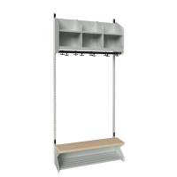 BST Kombination D,  Startsektion 3 pladser B 900 mm, lys gr&aring;