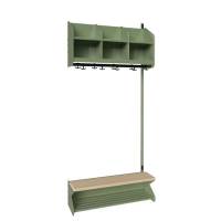 BST Kombination D,  P&aring;bygningssektion 3 pladser B 900 mm, gr&oslash;n