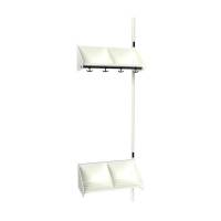 BST Kombination E,  P&aring;bygningssektion 2 pladser B 600 mm, hvid