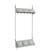 BST Kombination E,  Startsektion 3 pladser B 900 mm, lys gr&aring;