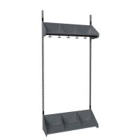 BST Kombination E,  Startsektion 3 pladser B 900 mm, m&oslash;rk gr&aring;