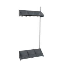 BST Kombination E,  Påbygningssektion 3 pladser B 900 mm, mørk grå