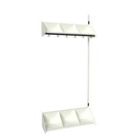 BST Kombination E,  P&aring;bygningssektion 3 pladser B 900 mm, hvid