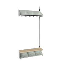 BST Kombination G, P&aring;bygningssektion 3 pladser B 900 mm, lys gr&aring;