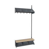 BST Kombination G, P&aring;bygningssektion 3 pladser B 900 mm, m&oslash;rk gr&aring;