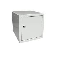 Opbevaringsboks 270x270x350 mm Gr&aring; d&oslash;r, cylinderl&aring;s