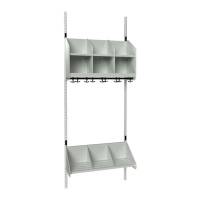 BST Kombination A, Startsektion 3 pladser B 750 mm, lys gr&aring;