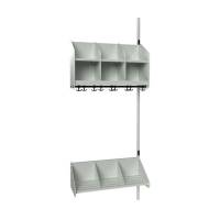 BST Kombination A, P&aring;bygningssektion 3 pladser B 750 mm, lys gr&aring;