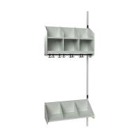 BST Kombination A, P&aring;bygningssektion 3 pladser B 750 mm, lys gr&aring;