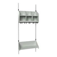 BST Kombination B, Startsektion 3 pladser B 750 mm, lys gr&aring;