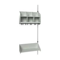 BST Kombination B, P&aring;bygningssektion 3 pladser B 750 mm, lys gr&aring;