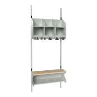 BST Kombination D, Startsektion 3 pladser B 750 mm, lys gr&aring;