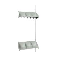 BST Kombination E, P&aring;bygningssektion 3 pladser B 750 mm,  lys gr&aring;