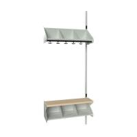 BST Kombination G, P&aring;bygningssektion 3 pladser B 750 mm,  lys gr&aring;