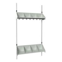 BST Kombination E, Startsektion 4 pladser B 10000 mm, lys gr&aring;