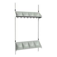 BST Kombination E, Startsektion 4 pladser B 10000 mm, lys gr&aring;