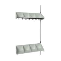 BST Kombination E, P&aring;bygningssektion 4 pladser B 10000 mm, lys gr&aring;