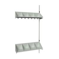 BST Kombination E, P&aring;bygningssektion 4 pladser B 10000 mm, lys gr&aring;