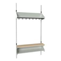 BST Kombination H, Startsektion 4 pladser B 10000 mm, lys gr&aring;