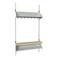 BST Kombination H, Startsektion 4 pladser B 10000 mm, lys gr&aring;