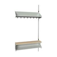 BST Kombination H, P&aring;bygningssektion 4 pladser B 10000 mm, lys gr&aring;