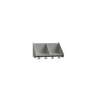 BST Hattehylde med skillev&aelig;gge, 2 pladser B500 mm Lys gr&aring;