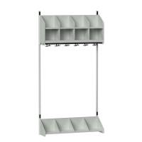 BST Kombination A, Startsektion 4 pladser B 1000 mm, lys gr&aring;