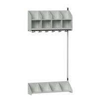 BST Kombination A, P&aring;bygningssektion 4 pladser B 1000 mm,lys gr&aring;