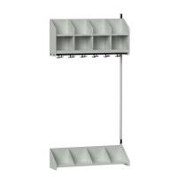 BST Kombination A, P&aring;bygningssektion 4 pladser B 1000 mm,lys gr&aring;