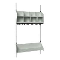 BST Kombination B, Startsektion 4 pladser B 1000 mm, lys gr&aring;