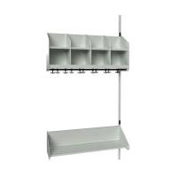 BST Kombination B, P&aring;bygningssektion 4 pladser B 1000 mm,lys gr&aring;