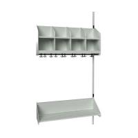 BST Kombination B, P&aring;bygningssektion 4 pladser B 1000 mm,lys gr&aring;