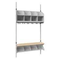 BST Kombination C, Startsektion 4 pladser B 1000 mm, lys gr&aring;