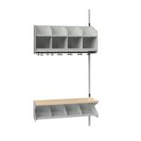 BST Kombination C, P&aring;bygningssektion 4 pladser B 1000 mm,lys gr&aring;