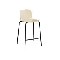 Barstol ADD Birk laminat, sorte ben, højde 620 mm