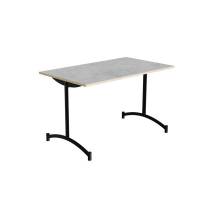 Bord Zeb 231, 1200x700 mm H&oslash;jde 720 mm, Lys gr&aring; linoleum, Sort stel