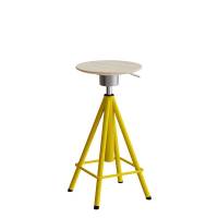 Taburet Atlas 2117, hvidpigm. egelaminat, gule stel Vip H: 600-720 mm