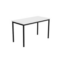 Bord Combi 200, 1200x600 mm H&oslash;jde 720 mm Hvid  laminat p&aring; sort understel