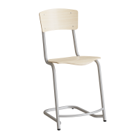 Stol Mia 196 Birk laminat, alugr&aring;t stel, siddeh&oslash;jde 520mm