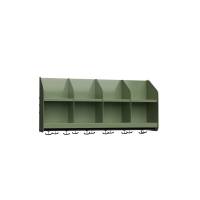 BST Garderobehylde, 4 pladser B1000 mm Gr&oslash;n