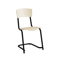 Stol Mia 190 birk laminat med sorte ben, siddeh&oslash;jde 440 mm