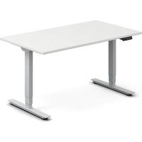 H&aelig;ve-s&aelig;nkebord DNA, Hvid 1400x800mm 2-ben/Alugr&aring;