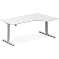 H&aelig;ve-s&aelig;nkebord DNA, Hvid 1800x1200mm H&oslash;jre 2-ben/Alugr&aring;