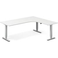 H&aelig;ve-s&aelig;nkebord DNA, Hvid 2000x1800mm H&oslash;jre 3-ben/Alugr&aring;