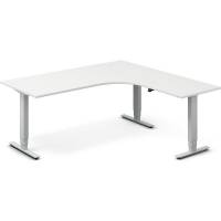 H&aelig;ve-s&aelig;nkebord DNA, Hvid 1800x1800mm H&oslash;jre 3-ben/Alugr&aring;